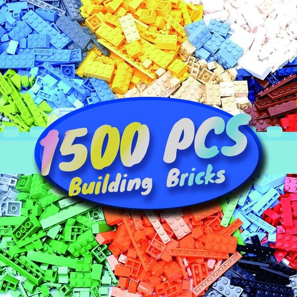 1500 Pieces Building Bricks, Classic Bulk Small Blocks, Classic Bricks Set - Picture 1 of 8